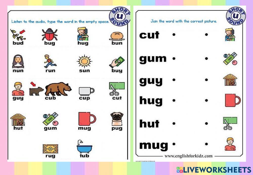 Short u vowel Short u vowel