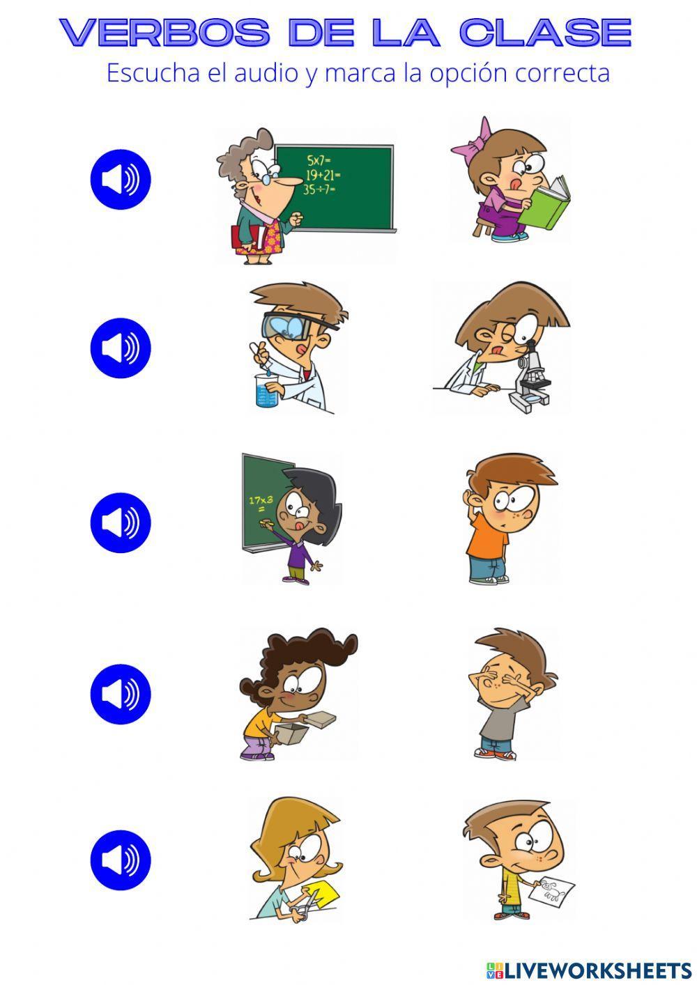 Verbos en la clase