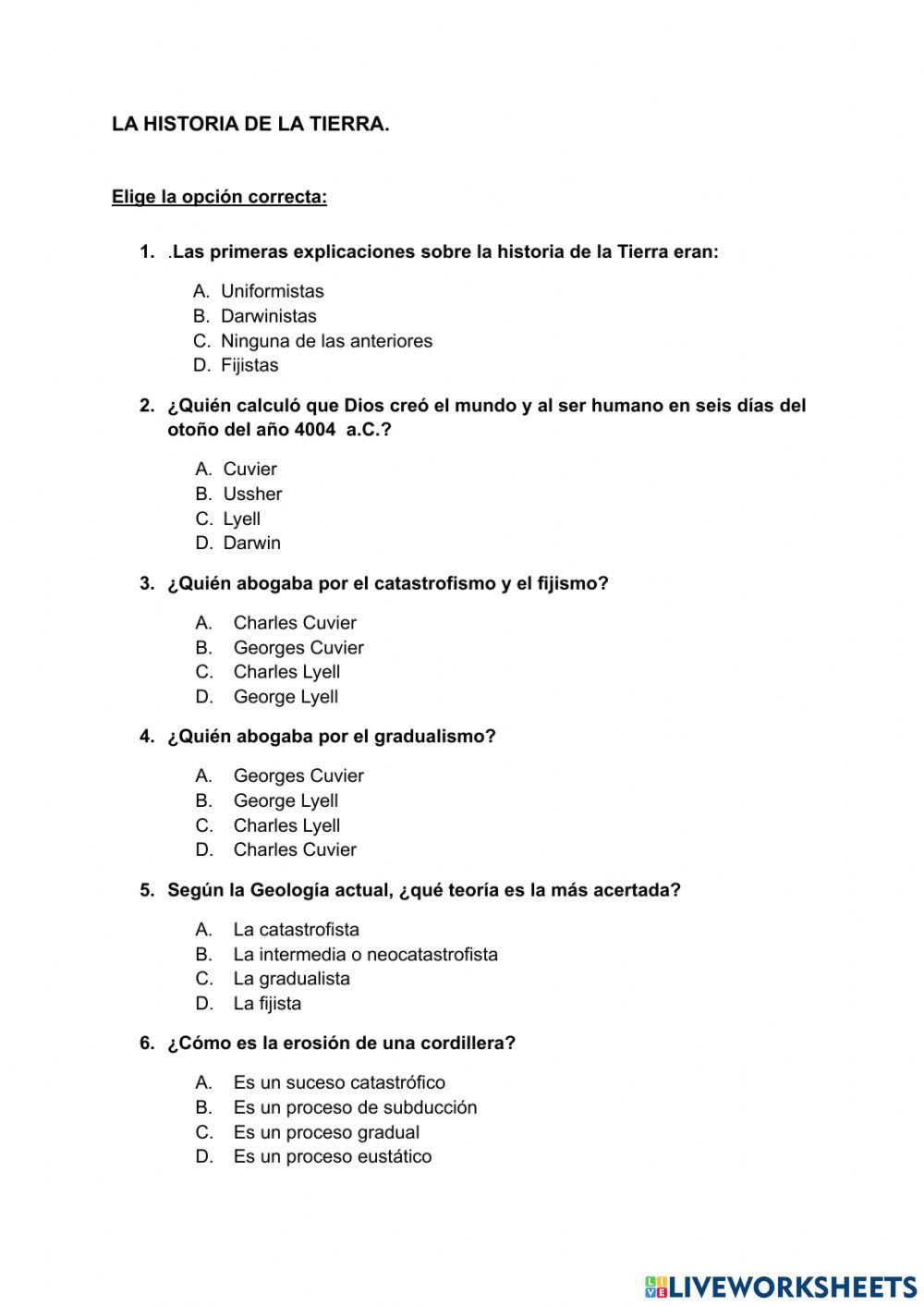 La historia de la Tierra