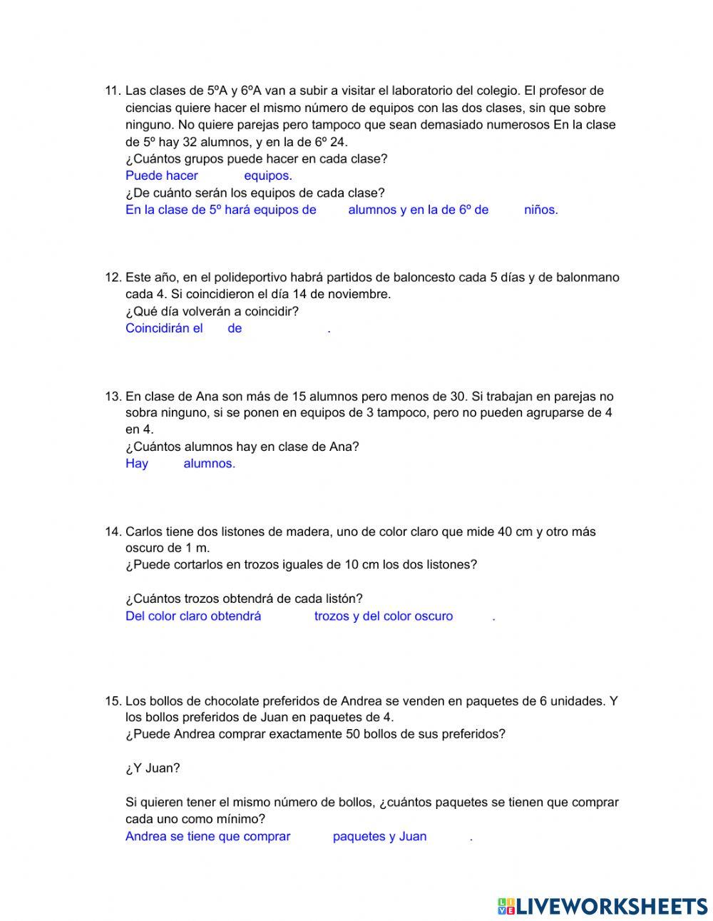 Resolución de problemas (18 de noviembre)