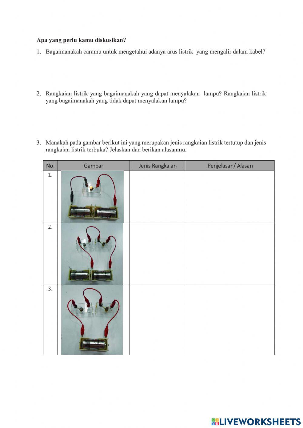 Lkpd 1 bab.5 menyalakan lampu dengan baterai