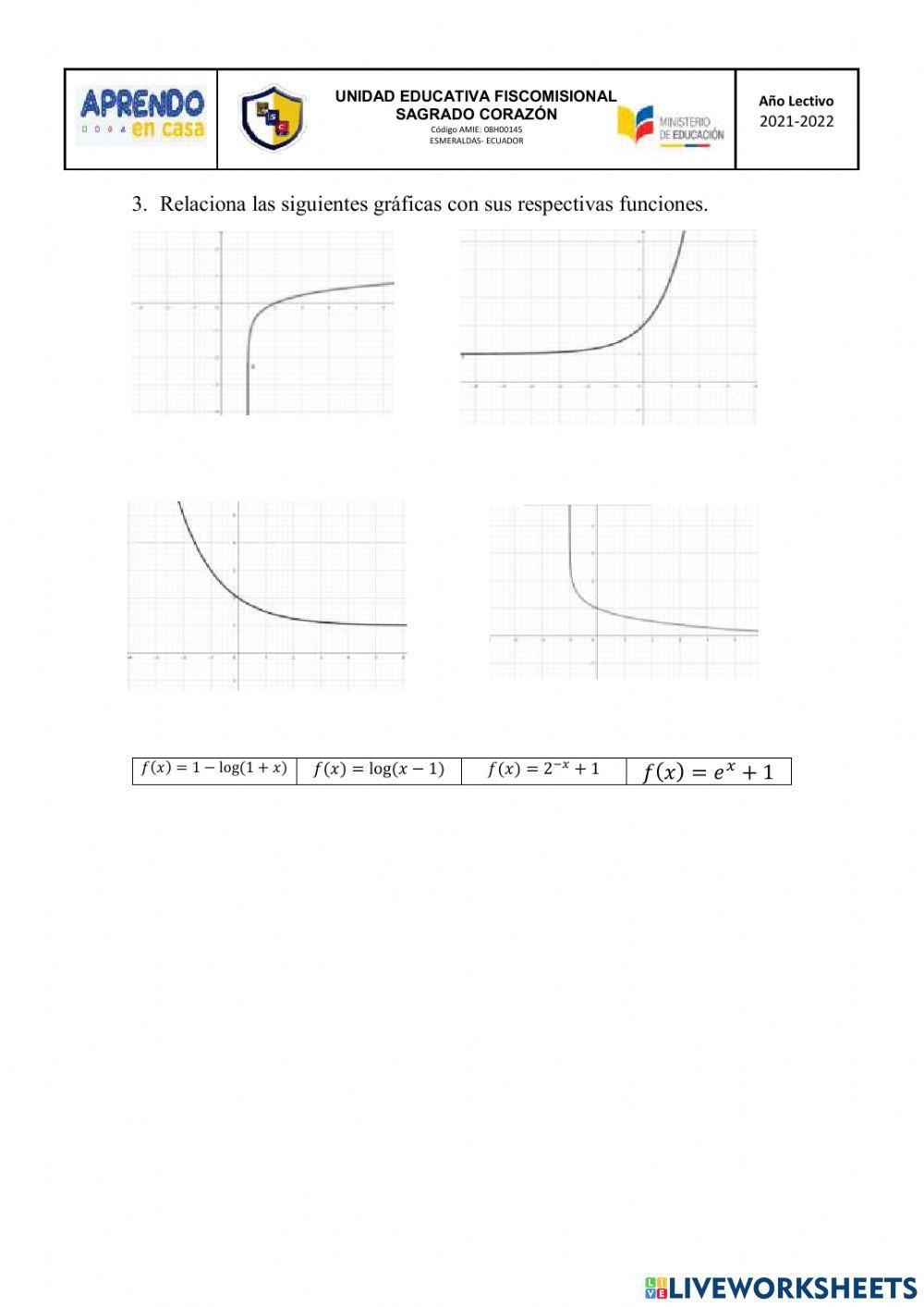 Funciones exponenciales y logarítmicas