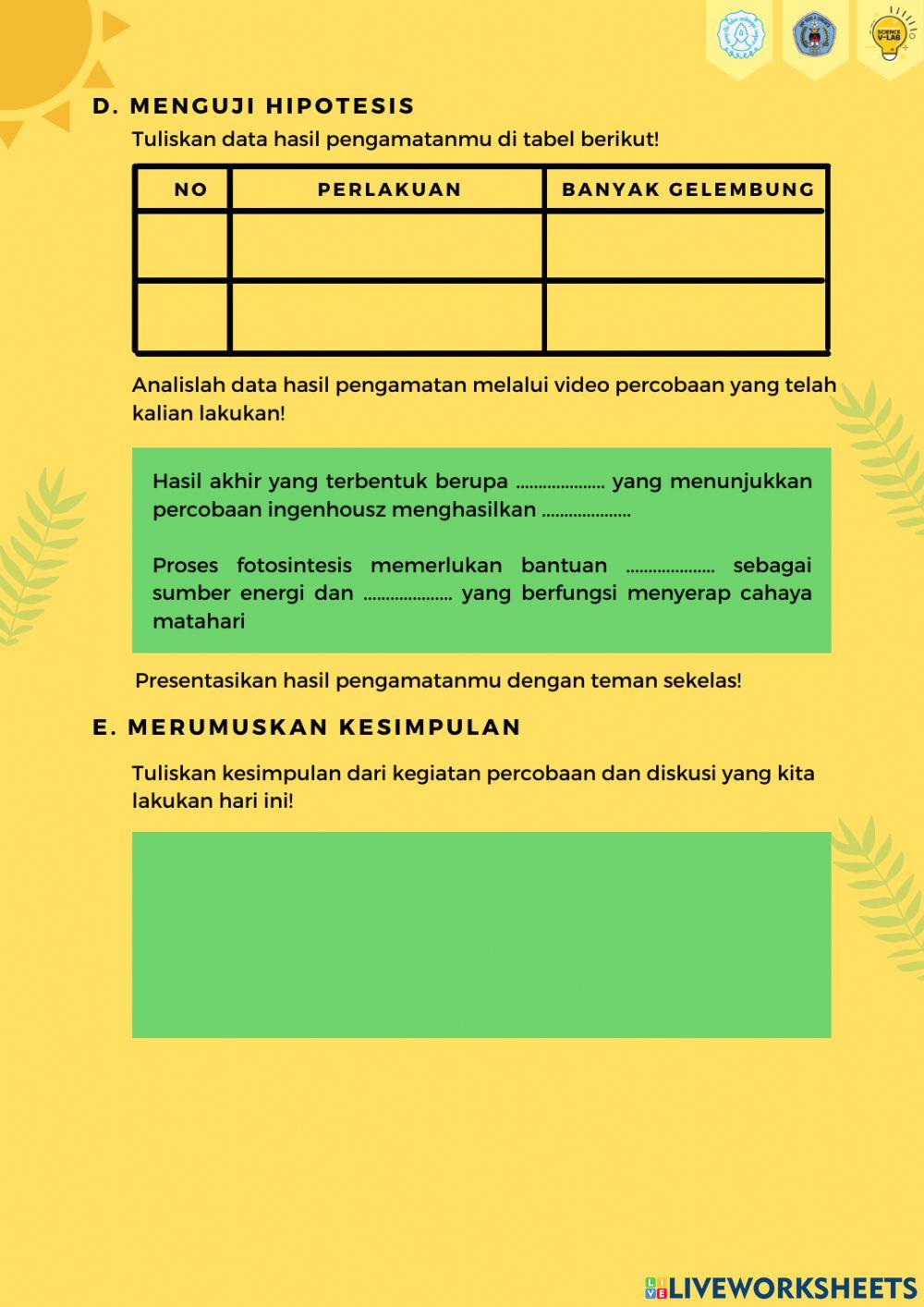 LKPD Fotosintesis