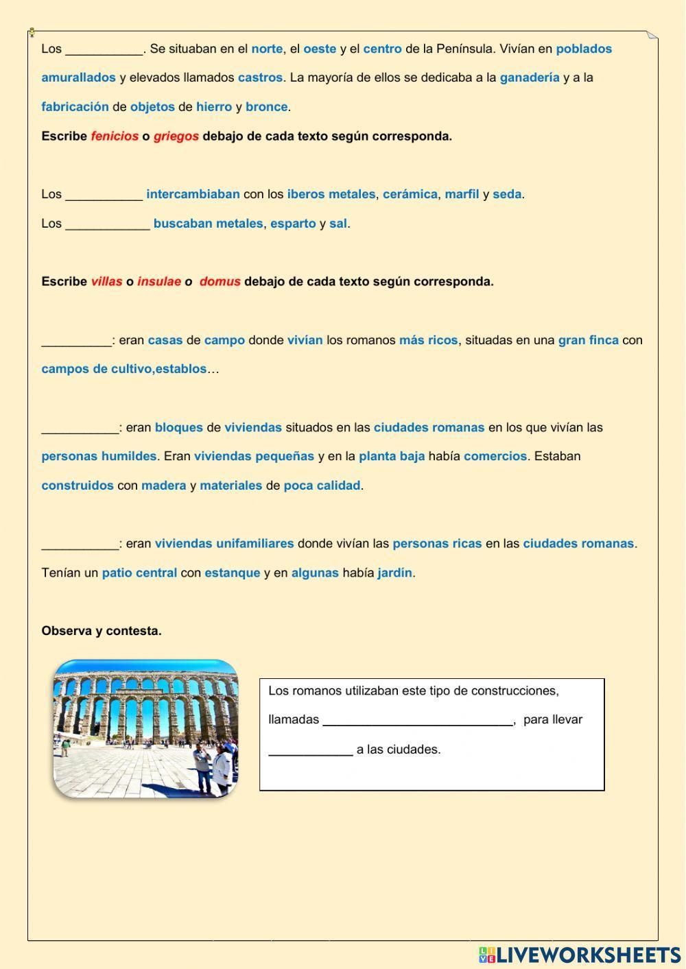 Edad Antigua romanos fenicios cartagineses celtas íberos