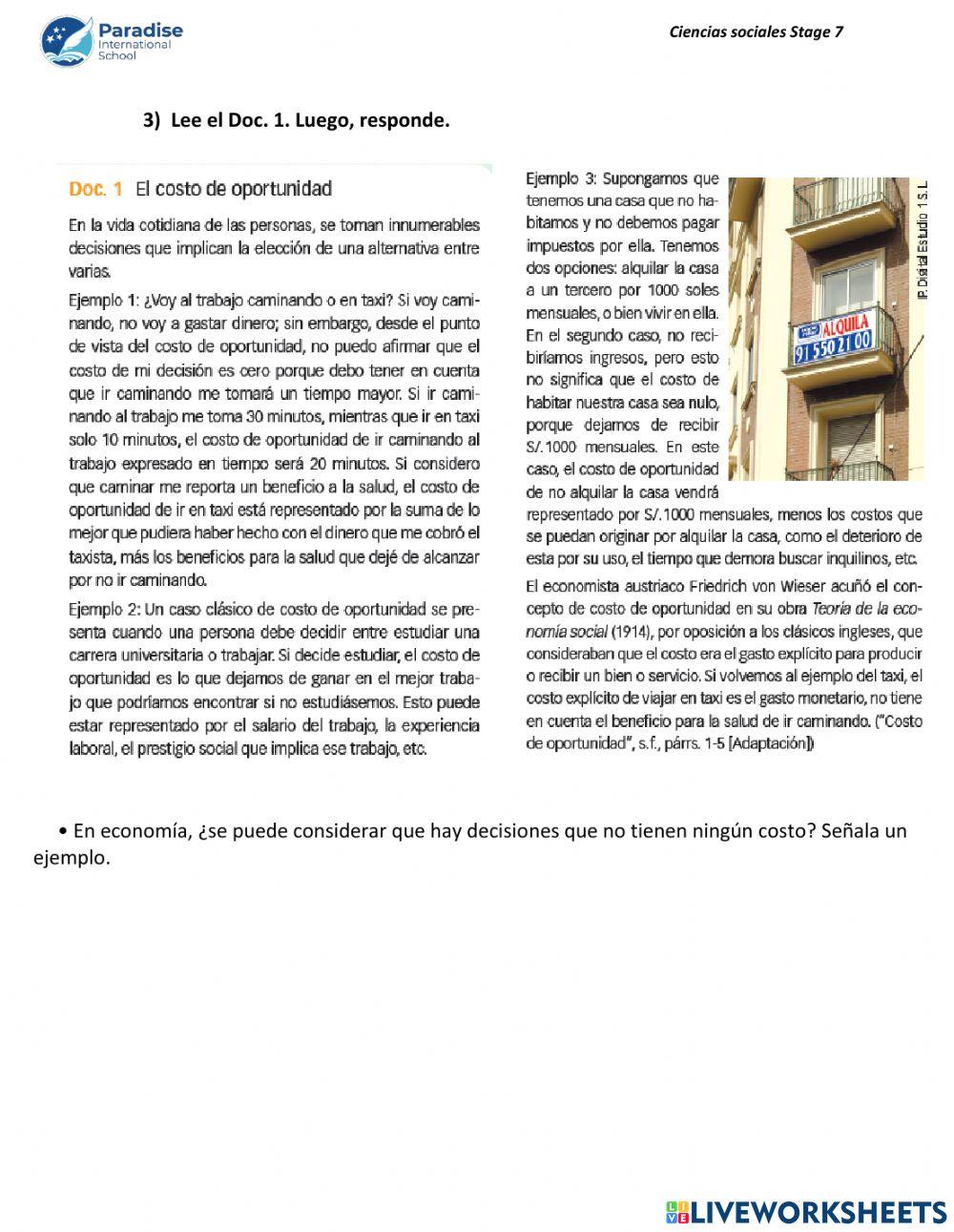 La economia en nuestras vidas