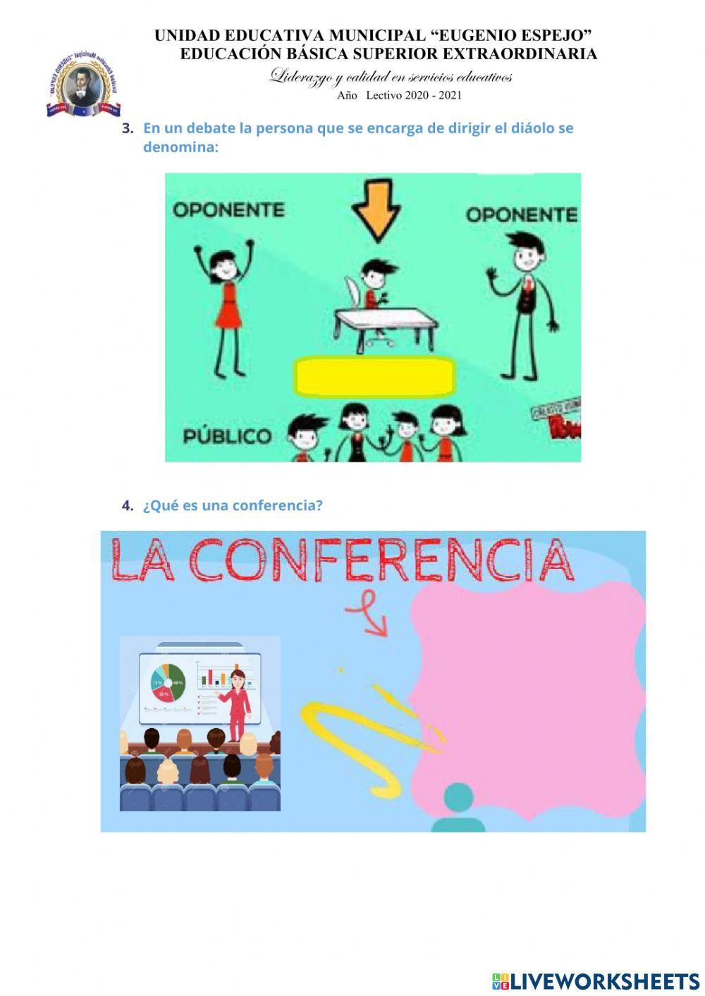 Debate y conferencia