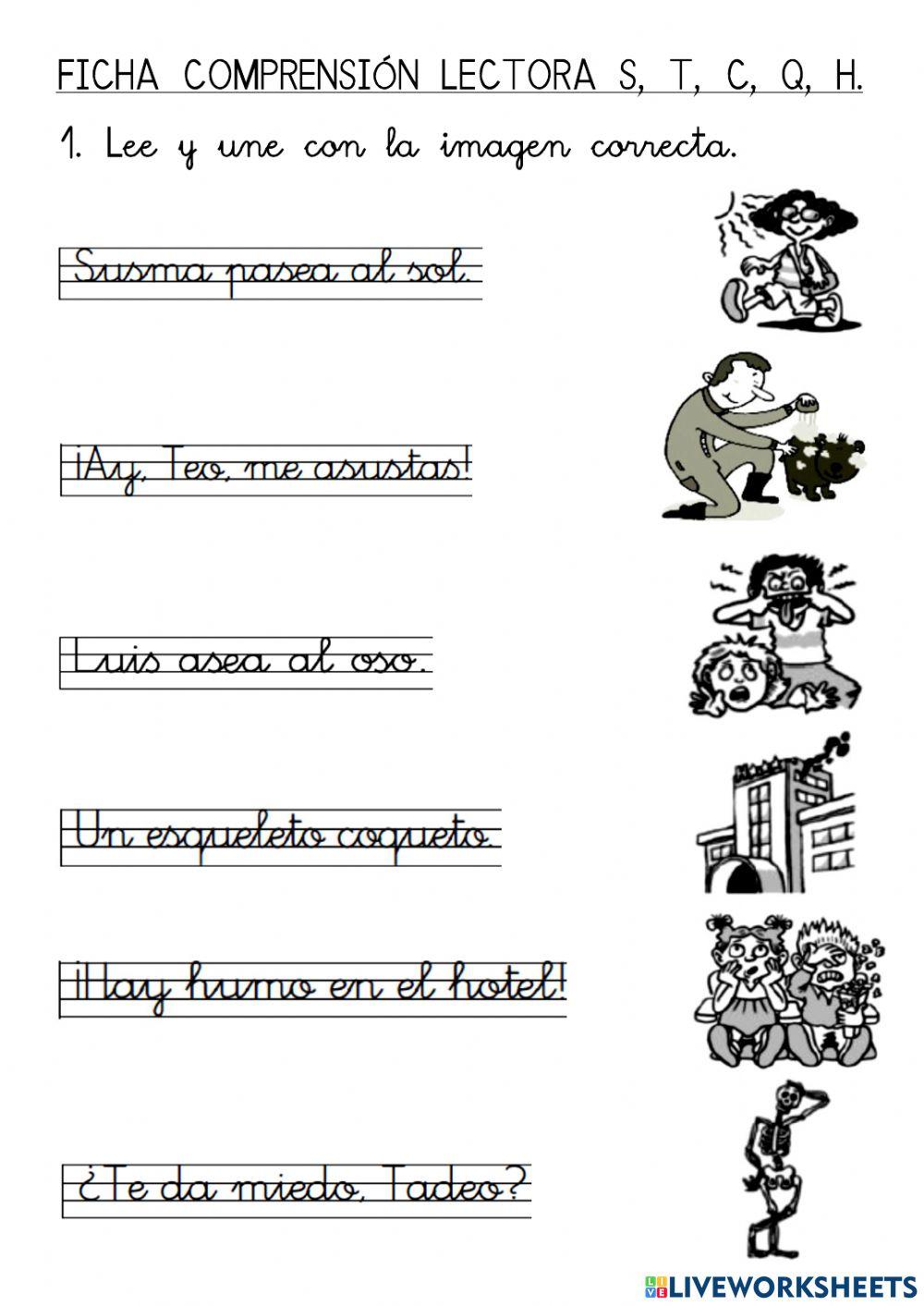 Comprensión lectora de frases 2