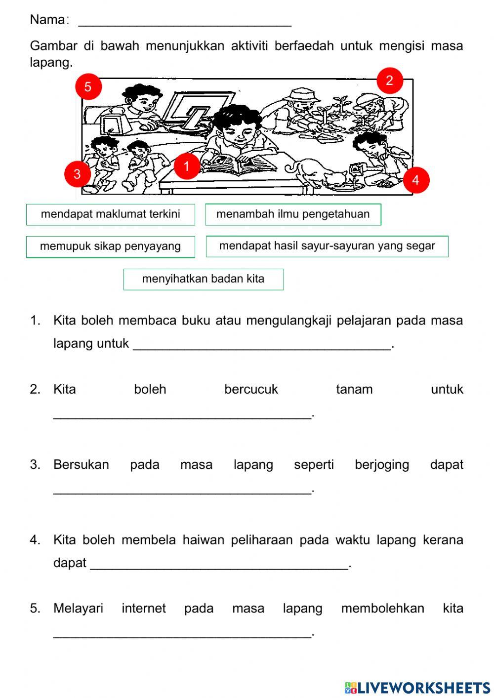 Bina Ayat (Cara-cara Mengisi Masa Lapang)