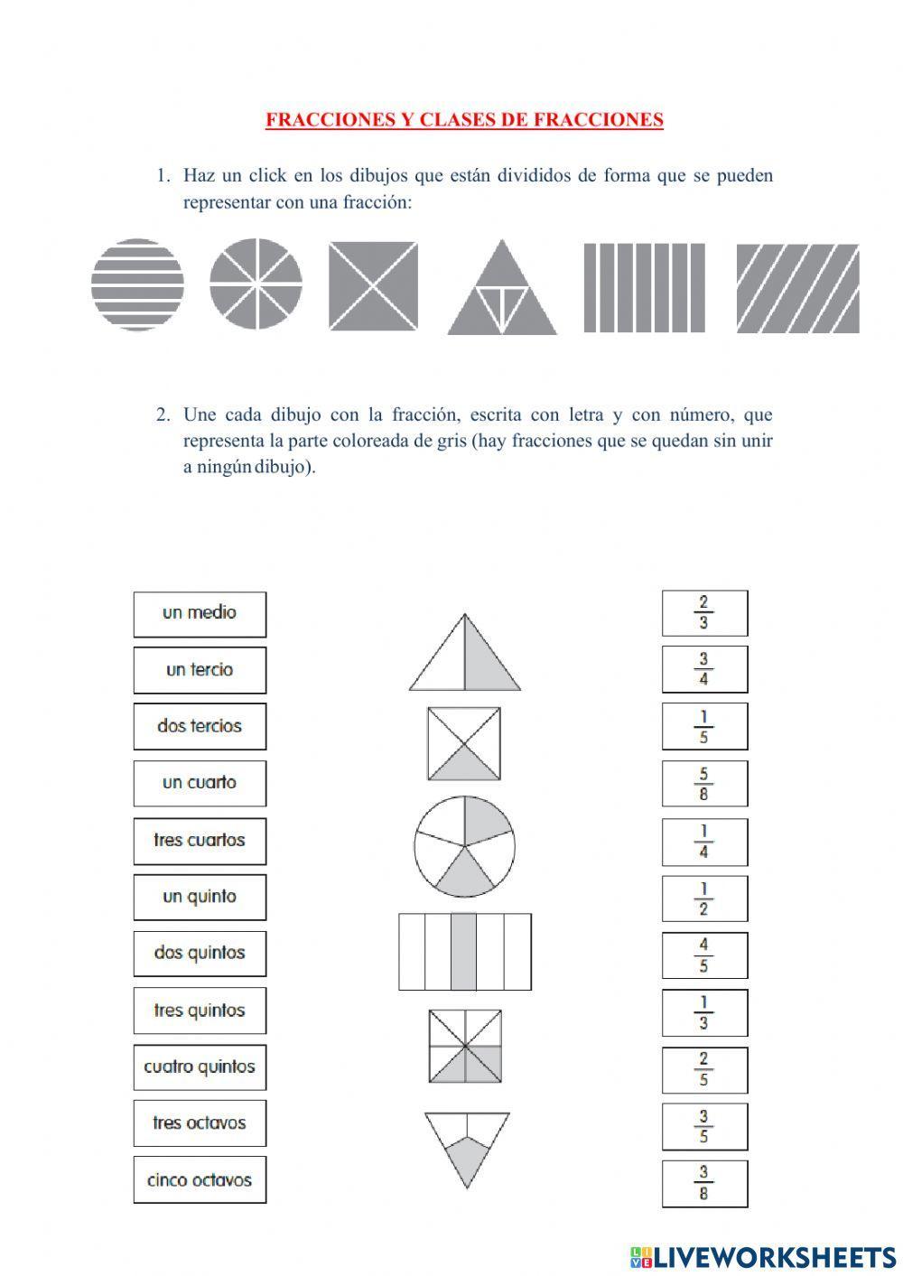 Fraciones - clases de fracciones