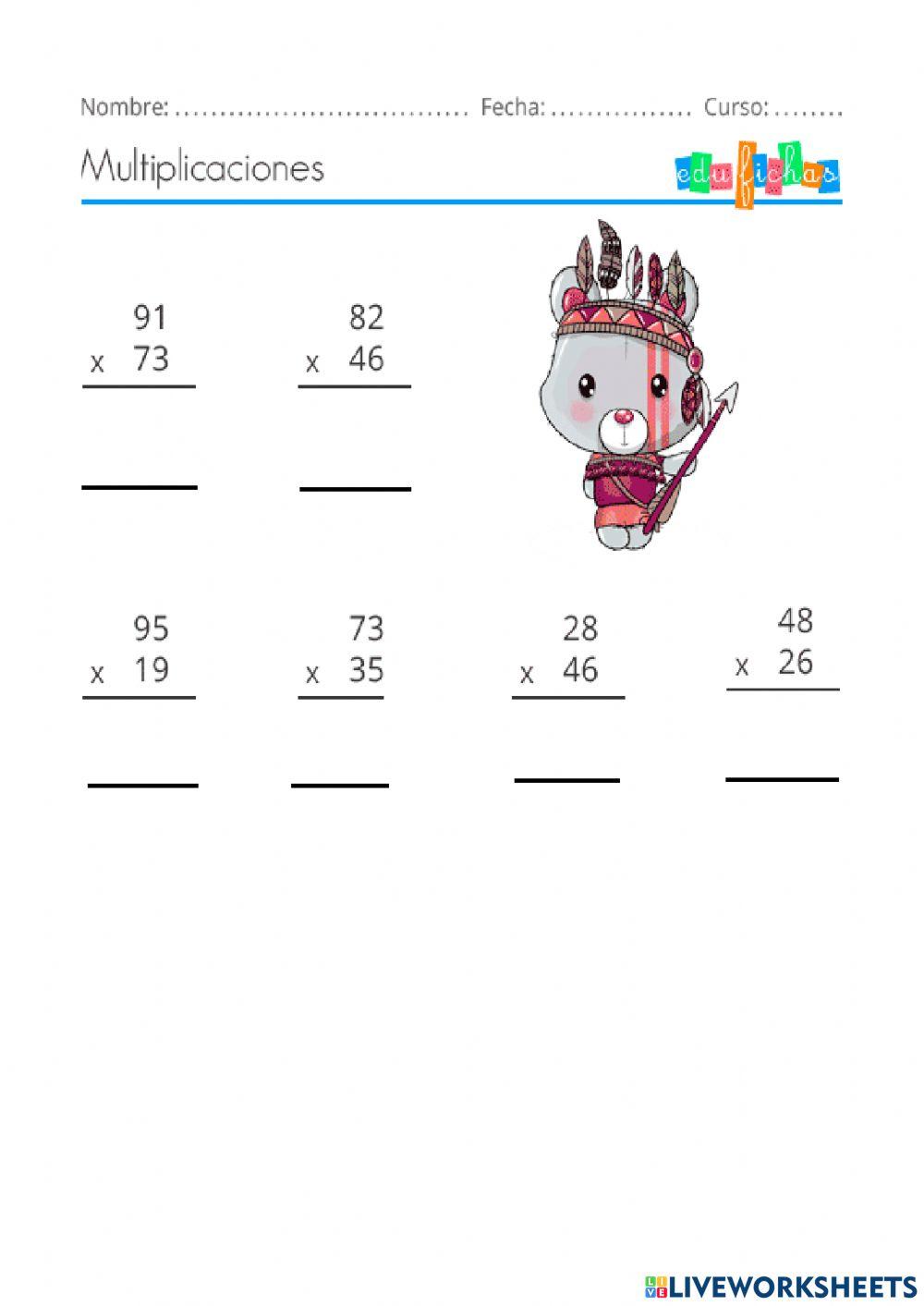 Juego de la multiplicación por DU