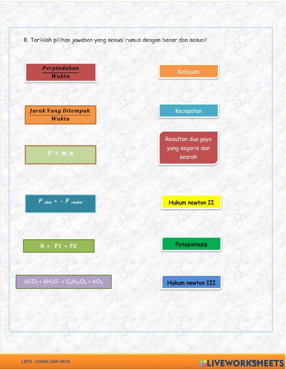 Lkpd gaya dan gerak (kegiatan 1)
