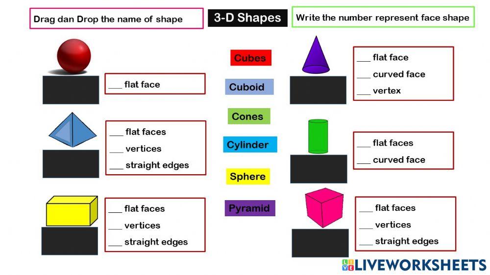 3D shape dimensi