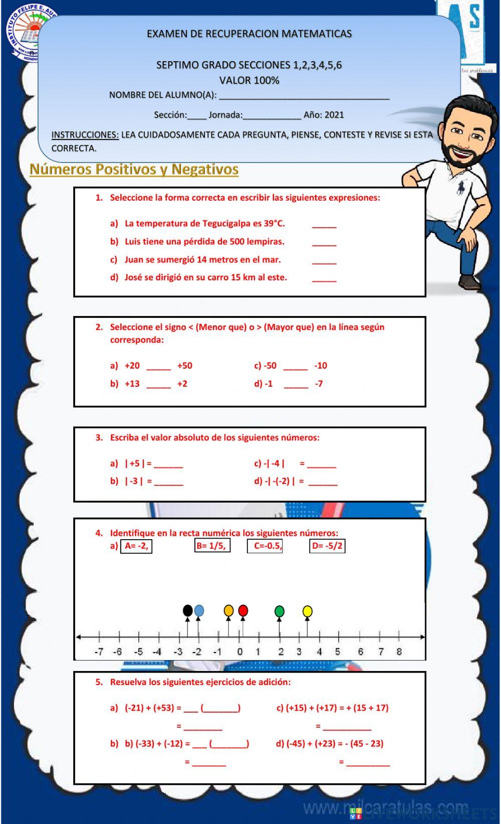 Examen de reforzamiento de competencias