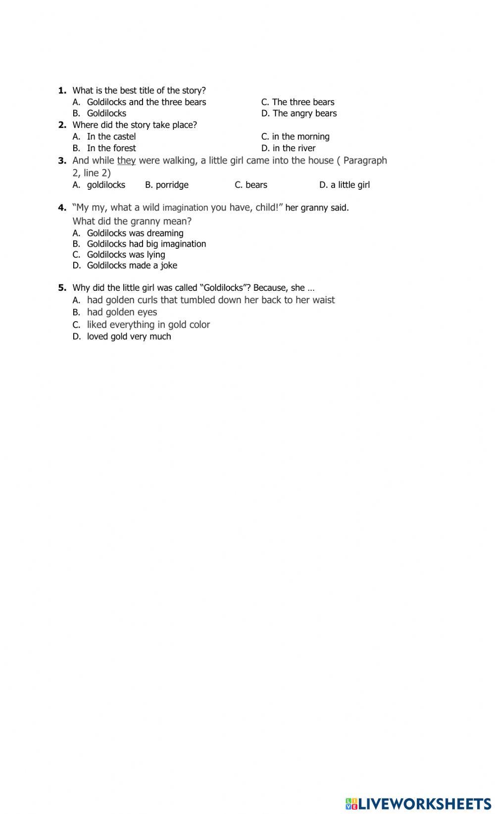 Narrative text (Fairy Tale)