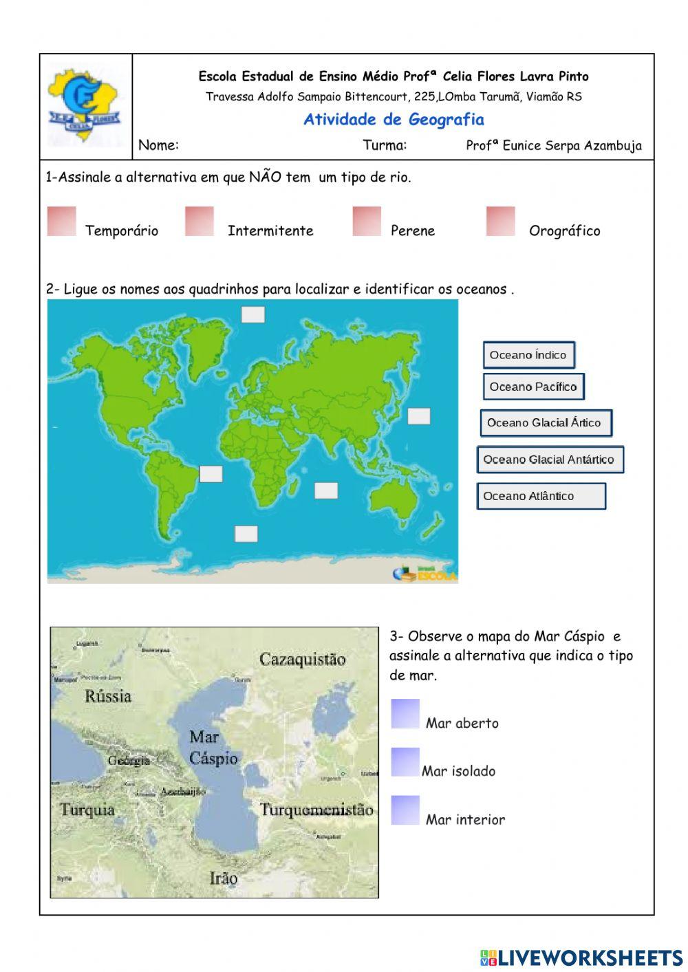 Exercício - Hidrografia
