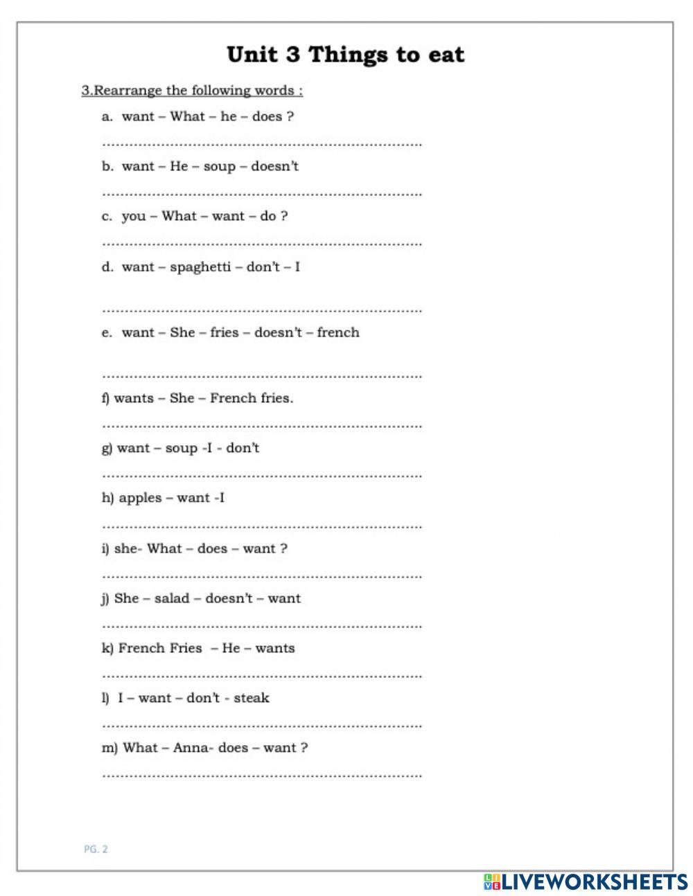 Unit 3 Things to eat lesson 1 e3