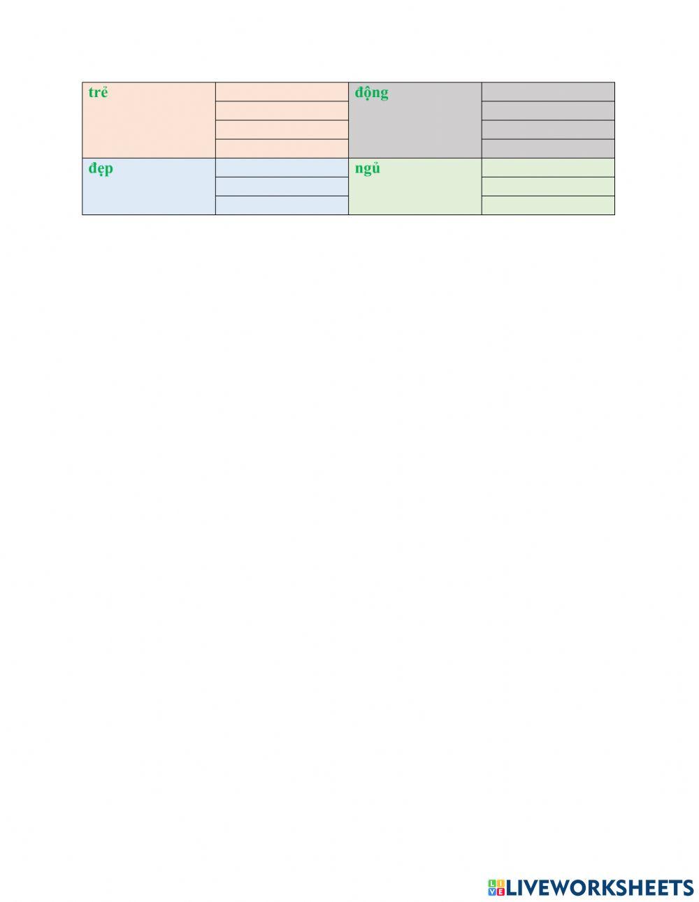 Từ đơn từ phức từ láy