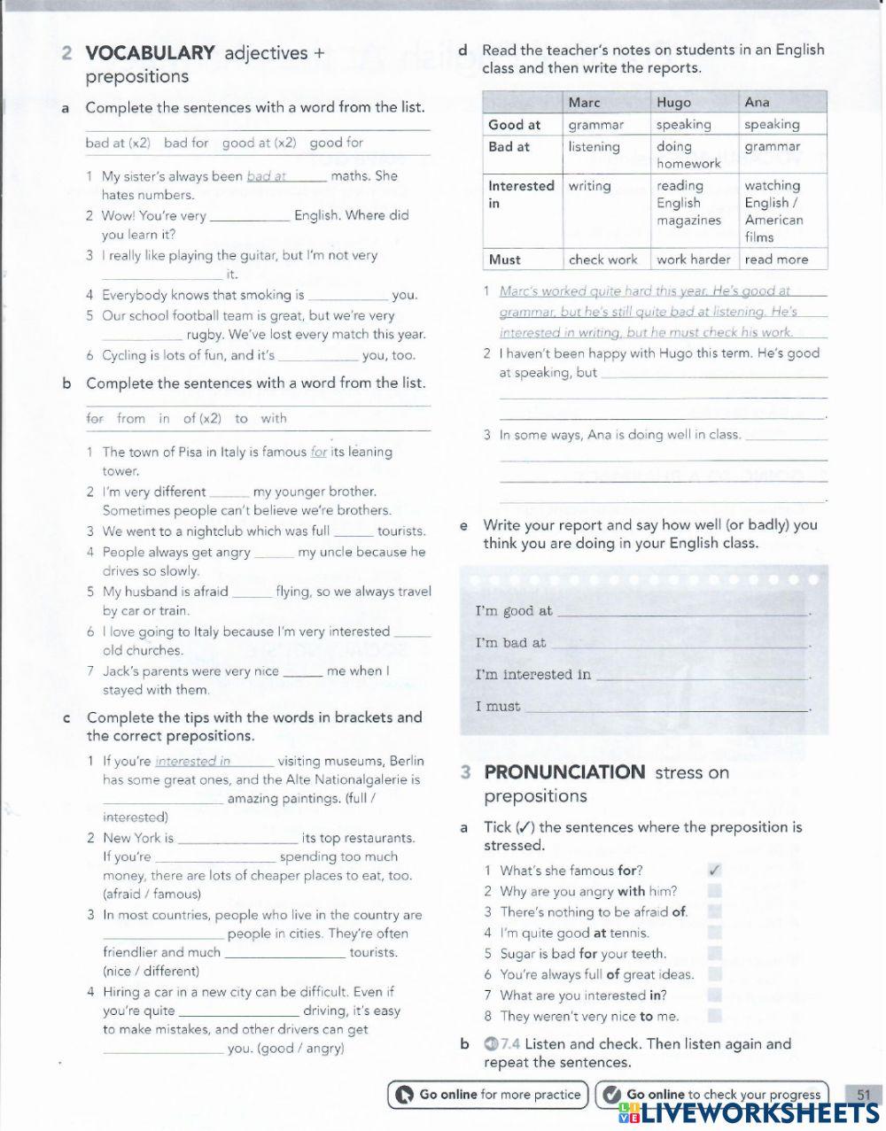 Unit 7C- Could you pass the test? - Workbook