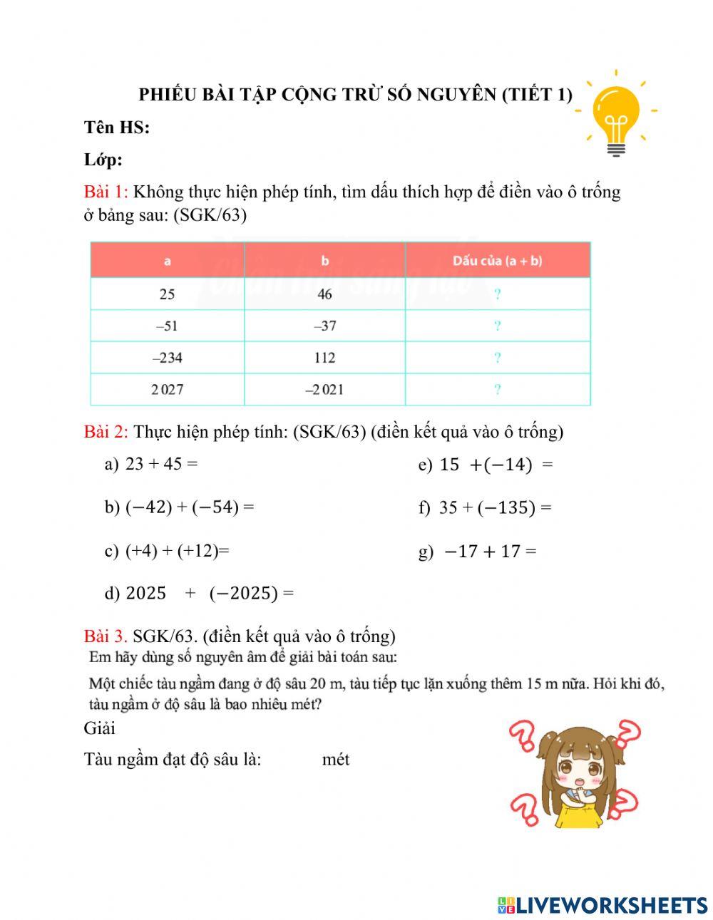 Toán 6-chương 2- bài 3 - tiết 1 - 6h2