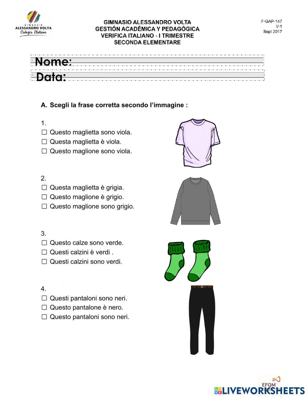 Verifica Seconda Elemn Verifica Seconda Elemn