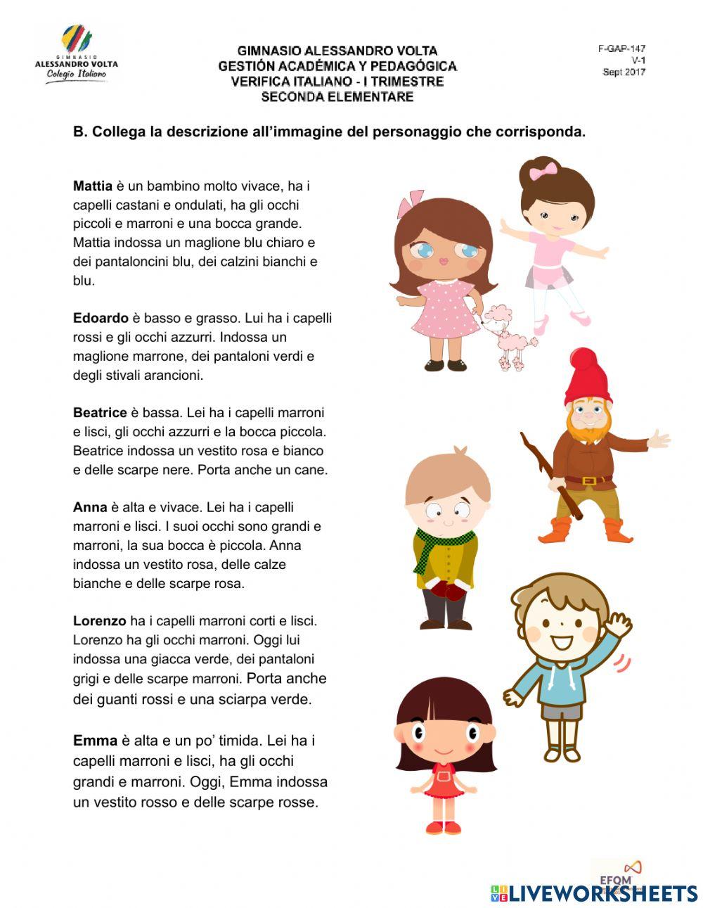 Verifica Seconda Elemn Verifica Seconda Elemn