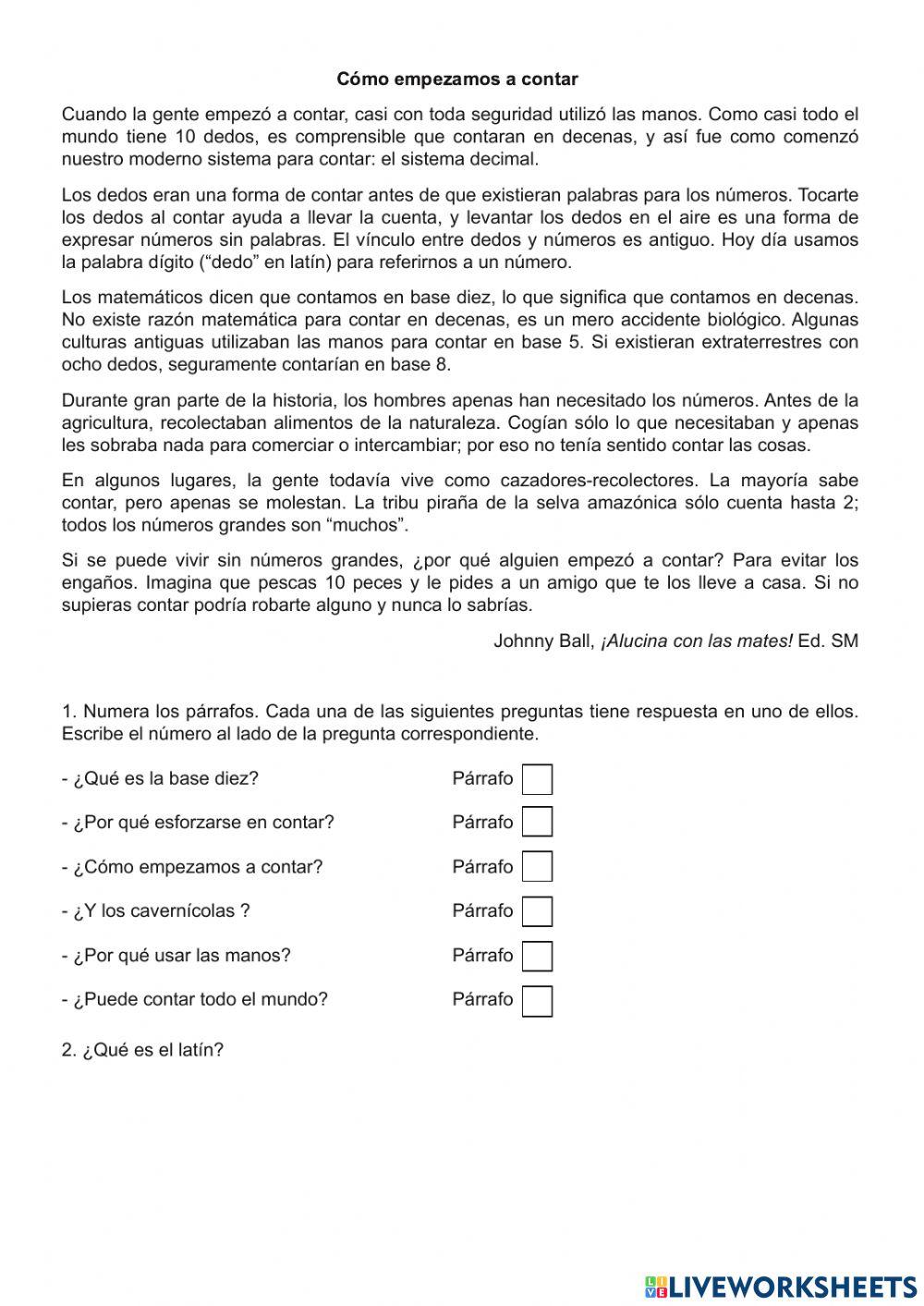 Lecturas quinto de primaria