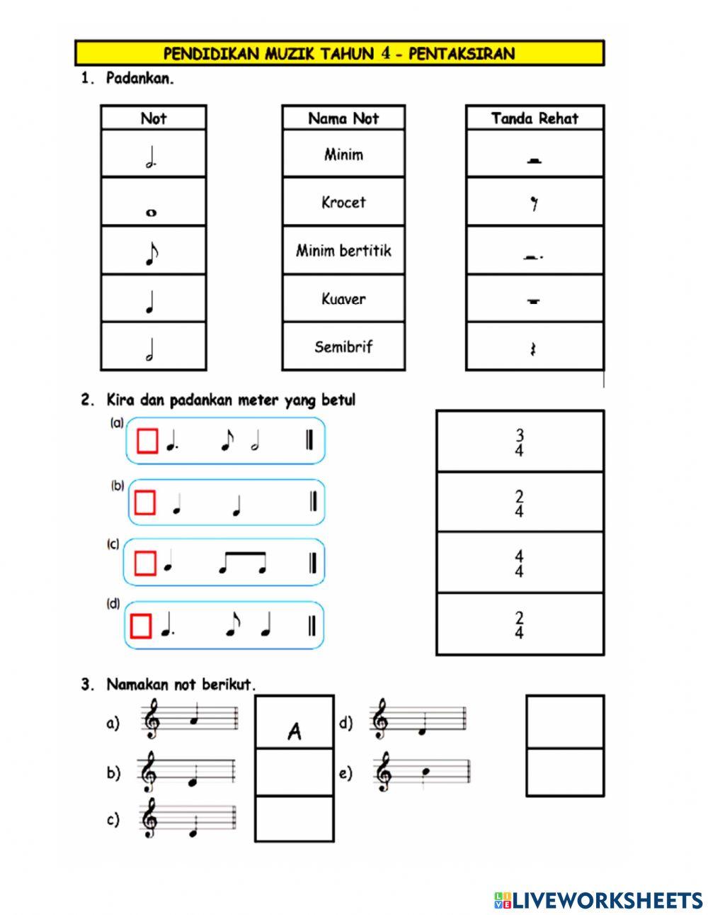 Pentaksiran muzik tahun 4