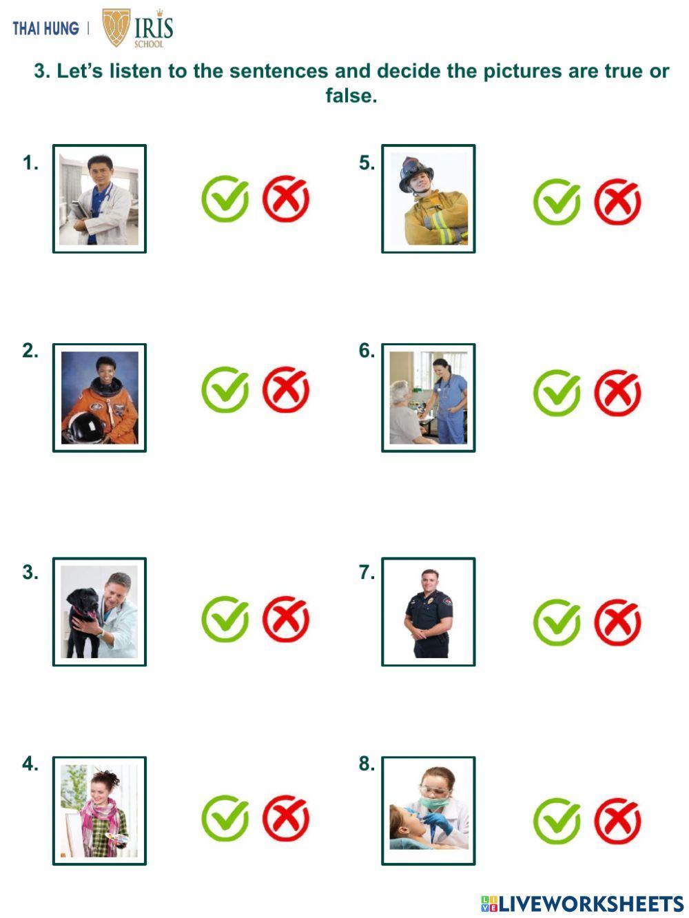 Sunny-Worksheet about Jobs for Kids 2