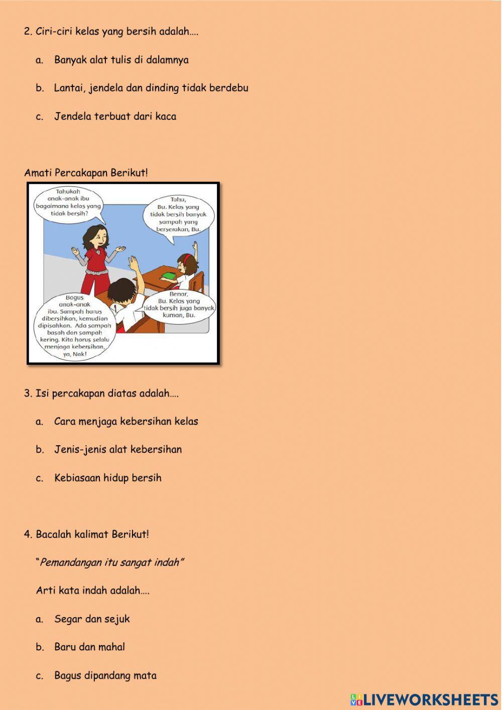 Soal B. Indonesia Kelas 2