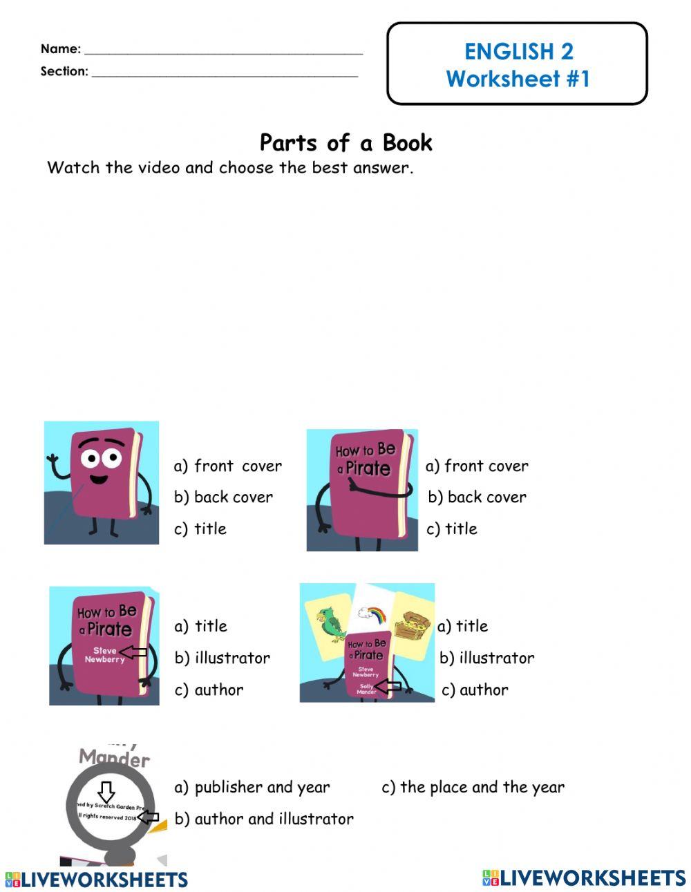 English Parts of the Book