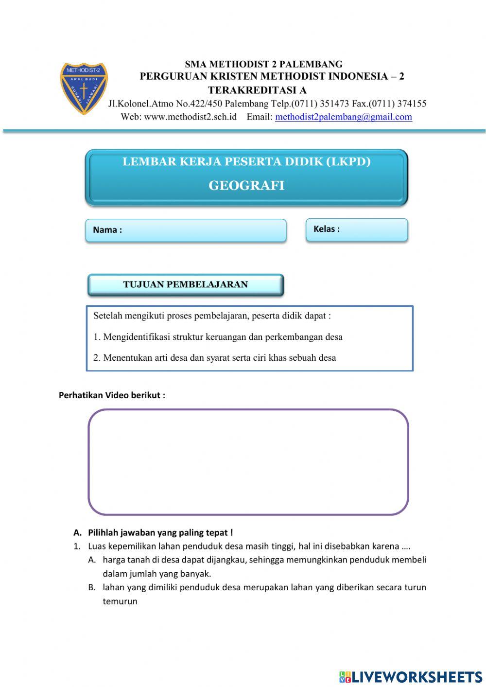 Materi Desa dan Kota