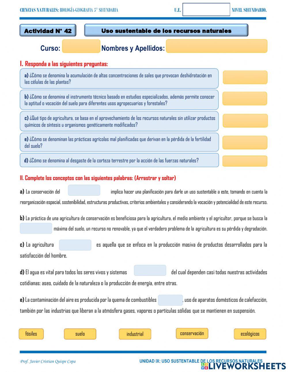 42.6. Uso sustentable de los recursos naturales