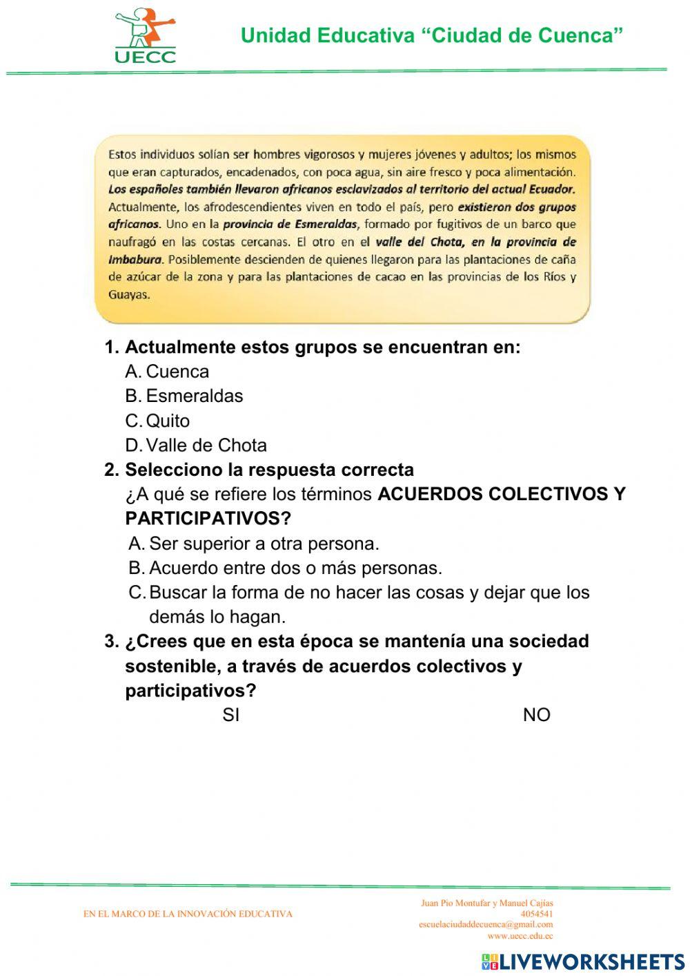 La esclavitud en la colonia