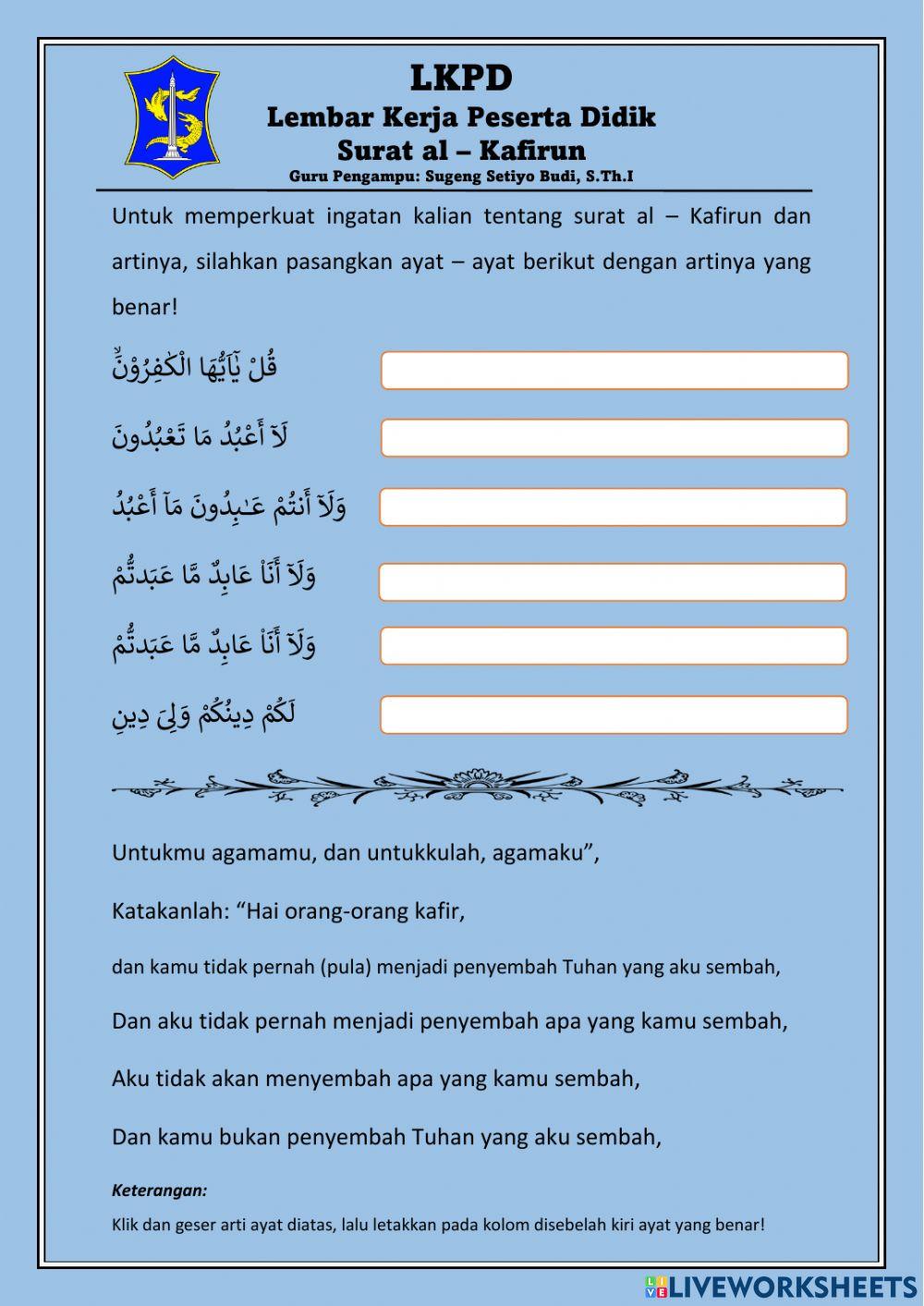 Contoh e-LKPD Worksheet