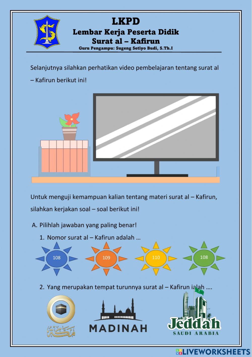 Contoh e-LKPD Worksheet