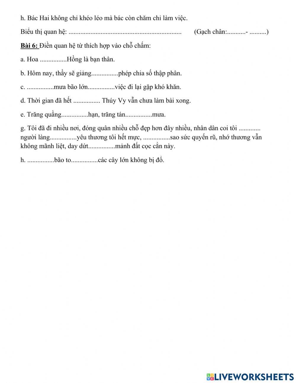 Bài tập tư vấn tuần 11 Tiếng Việt