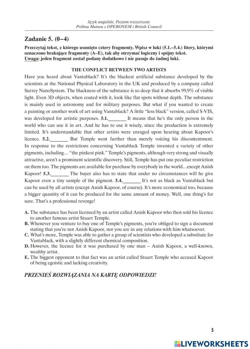 Matura Próbna Operon 2019