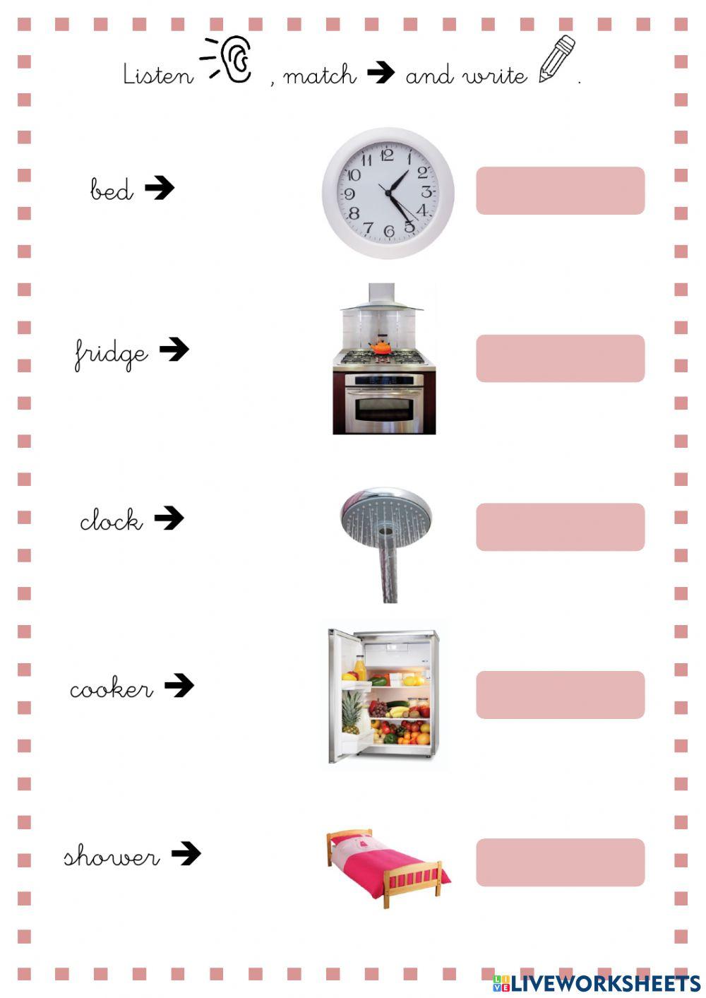 Tiger 2. Things in our homes.