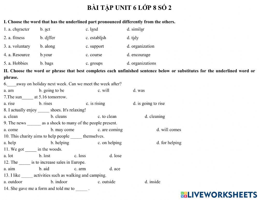 Voluntary activities