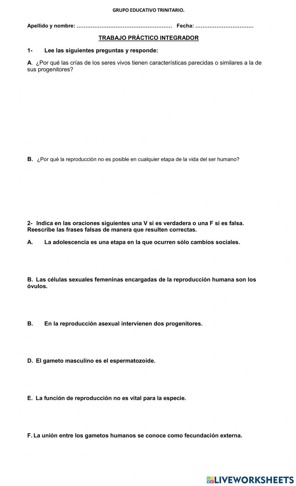 Evaluación sistema reproductor