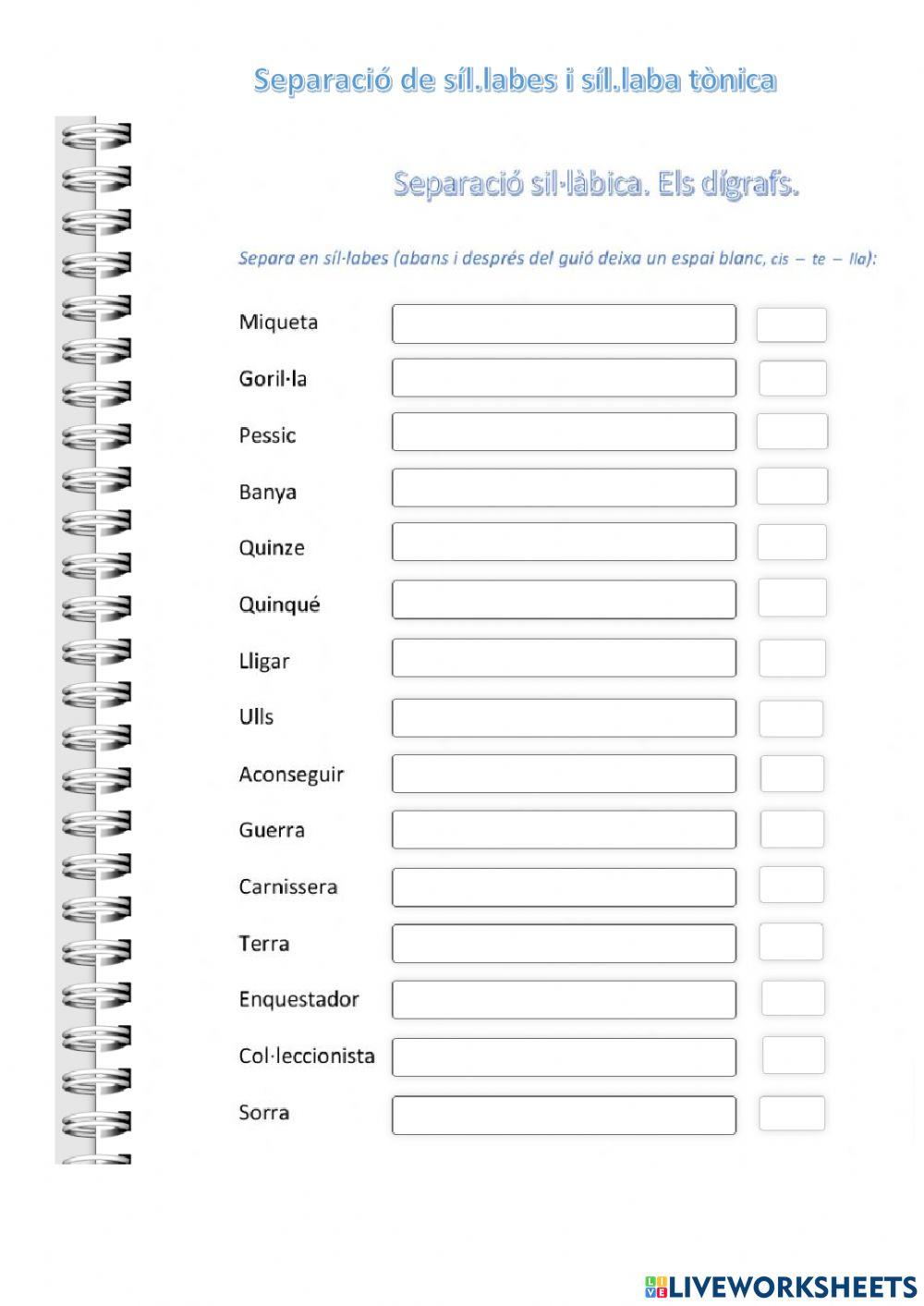 Dígrafs i síl.laba tònica