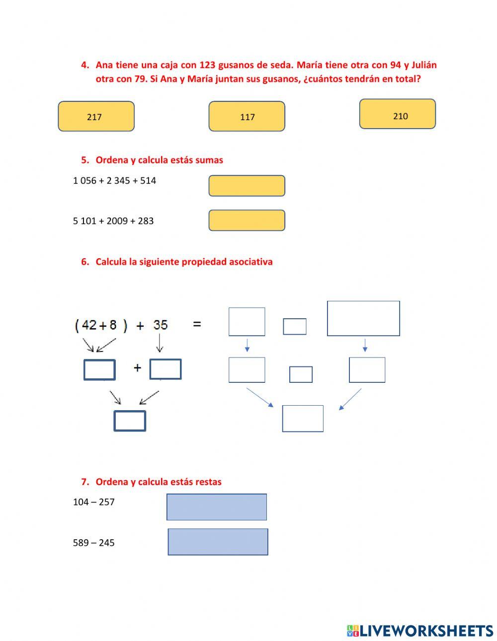 Evaluación 3° Trimestre Matemáticas