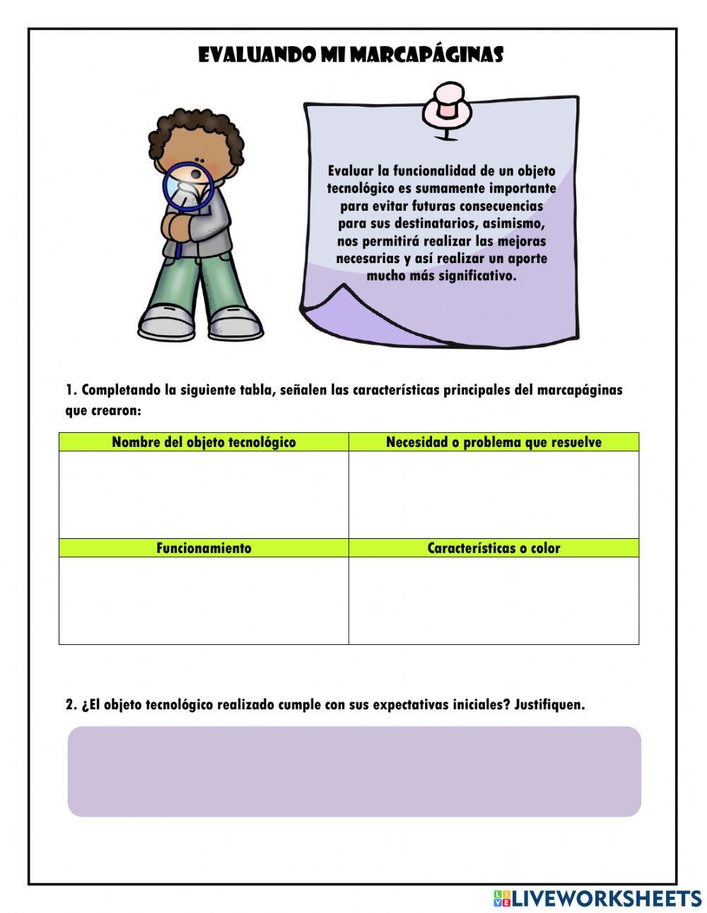 Evaluando mi marcapáginas