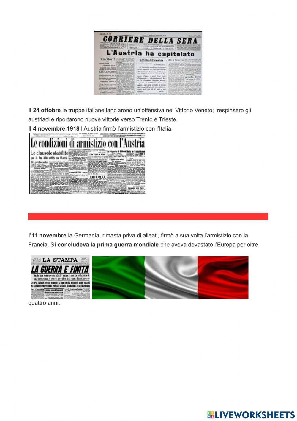 L'Italia entra nella Prima Guerra Mondiale (segue da...)