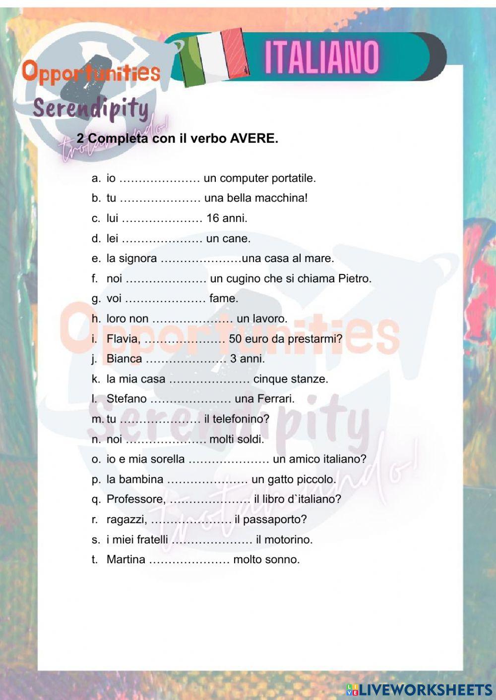 Progetto Italiano tarea 2