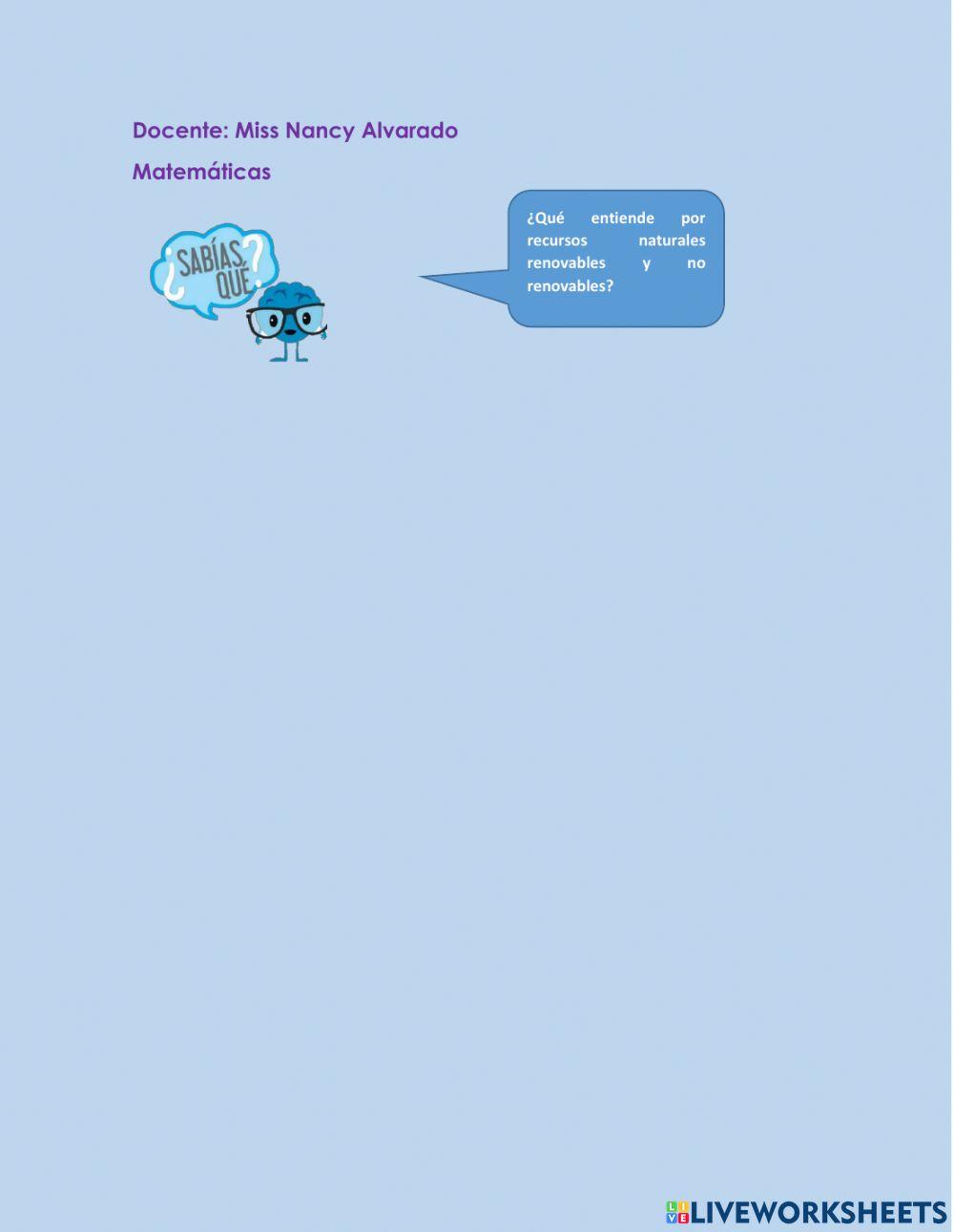 Los recursos renovables y no renovables