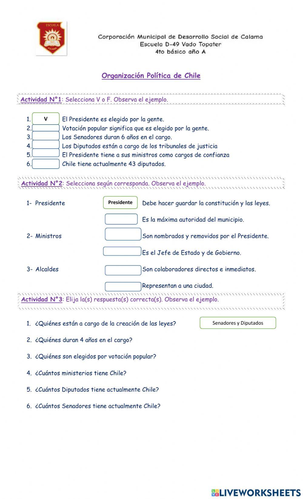 Organización Política de Chile