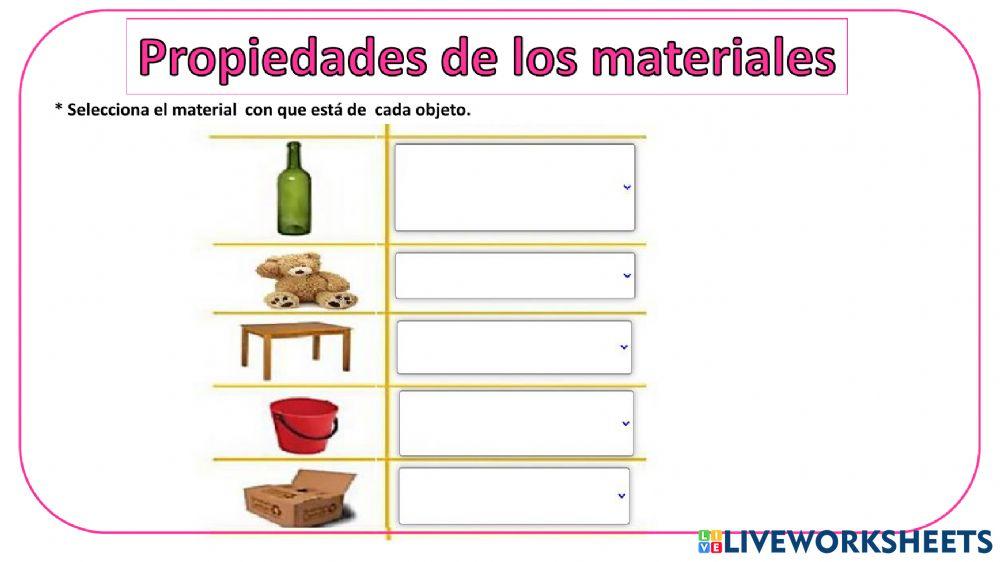 Ciclo del agua y propiedades de los materiales