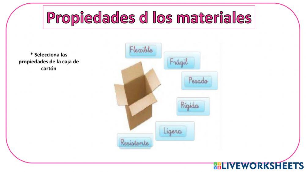 Ciclo del agua y propiedades de los materiales
