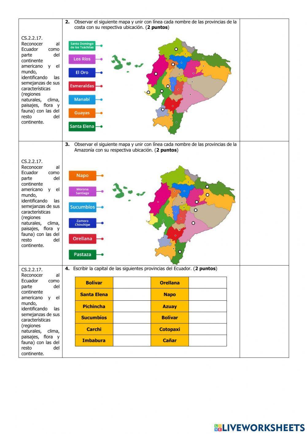 Evaluación del Primer Parcial de Estudios Sociales del Segundo Quimestre